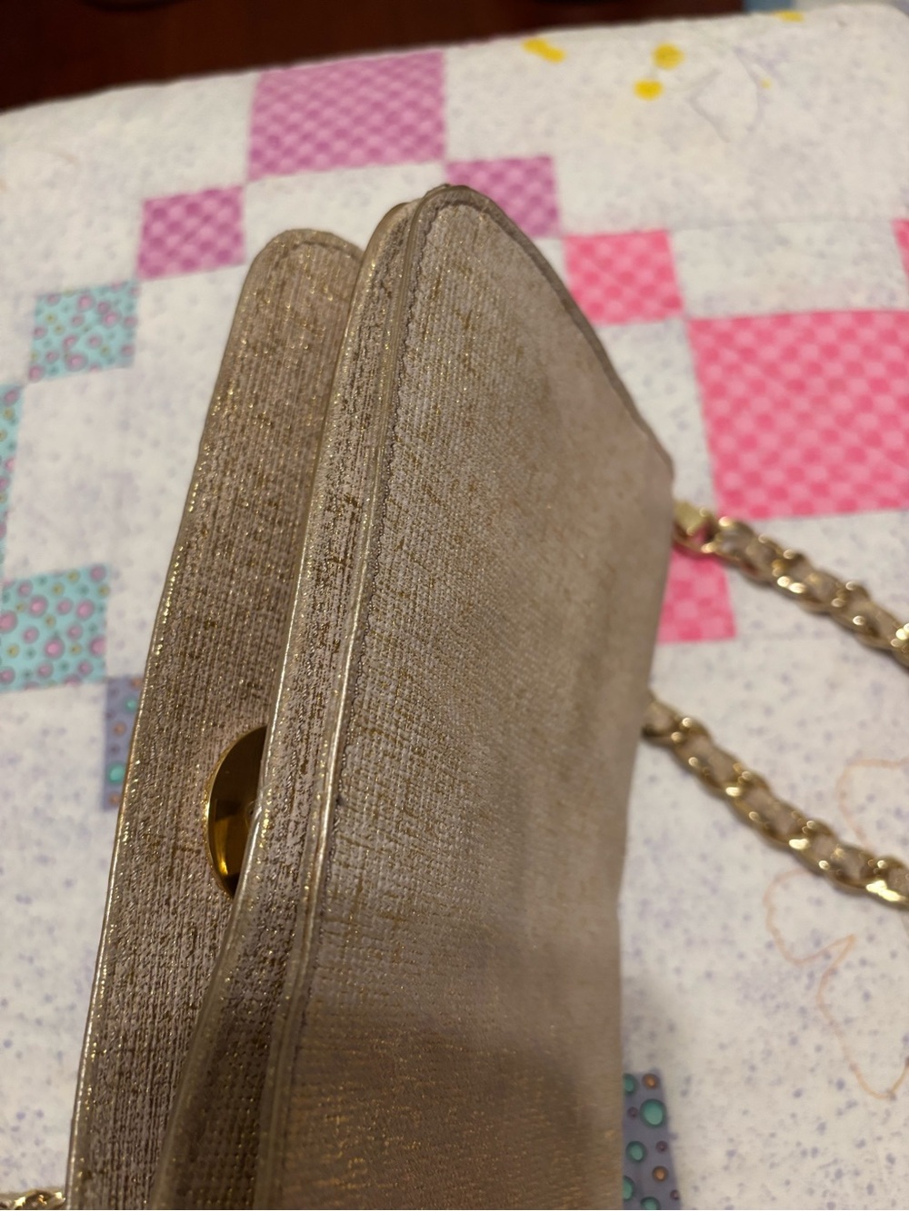 Tory Burch Metallic Gold Chain Crossbody Bag - Picture 13 of 14
